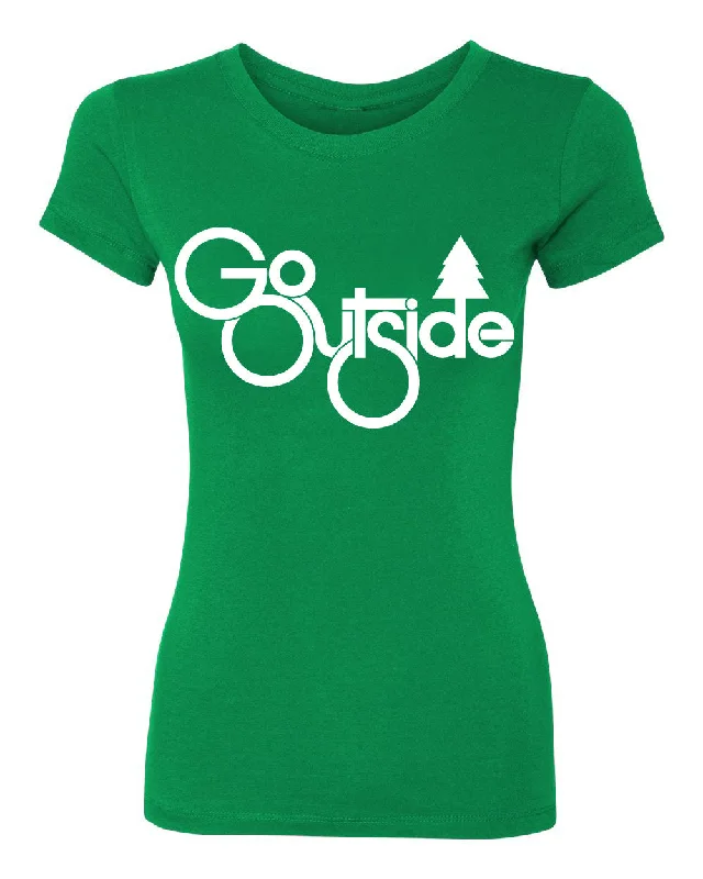 go outside tee - kelly green - (womens)