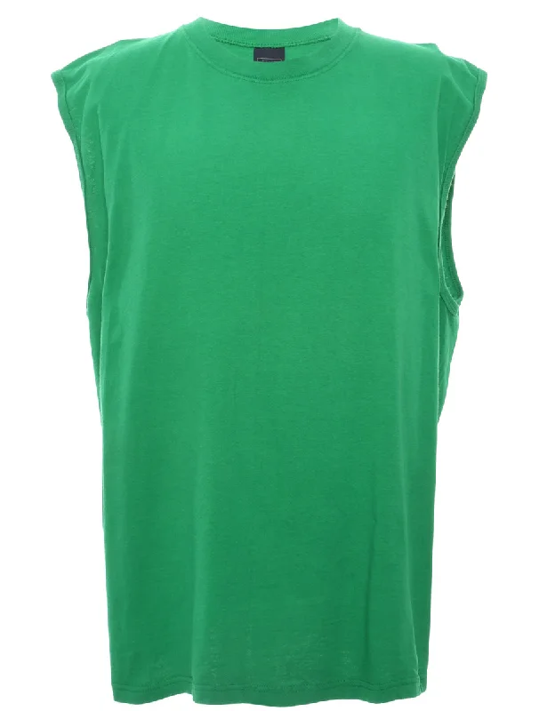 Green Plain T-shirt - XL Machine Wash Dry Clean Hand Wash