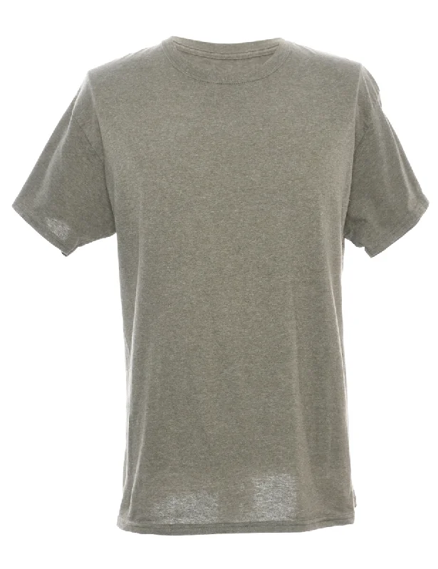 Hanes Plain T-shirt - M Terry Blend Velvet Blend Canvas Blend