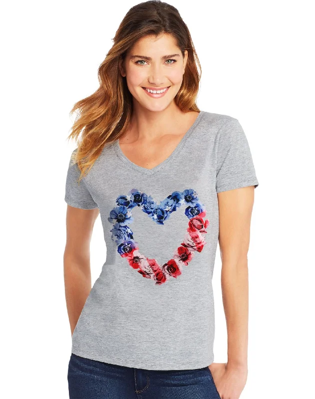 Stars Stripes Floral Heart/Light Steel