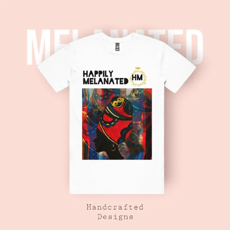 Abstract African Woman Art Unisex Tee w. Insp. Quote on Back Mesh Blend Leather Blend Suede Blend