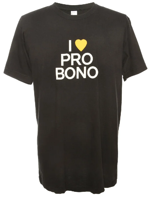 I Love Pro Bono Printed T-shirt - M