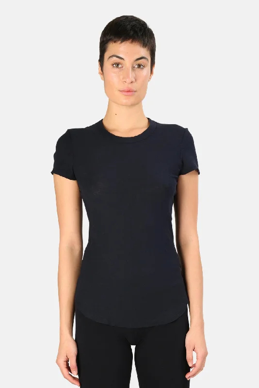 Sheer Slub Crew Neck Tee Deep