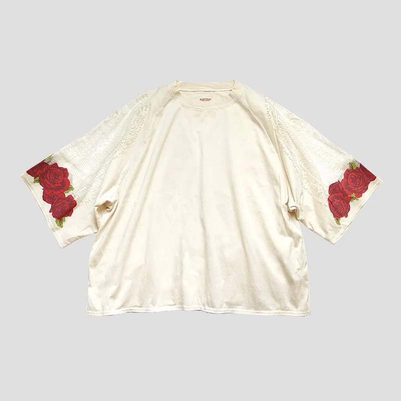 SEE-THROUGH VIRGIN MARY SLEEVE OVERSIZED T-SHIRTS Machine Wash Dry Clean Hand Wash