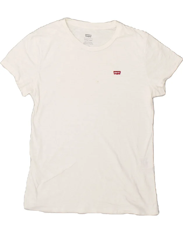 LEVI'S Womens T-Shirt Top UK 10 Small White