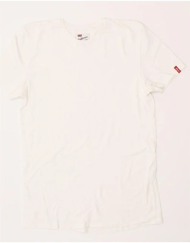 LEVI'S Womens T-Shirt Top UK 10 Small White Cotton