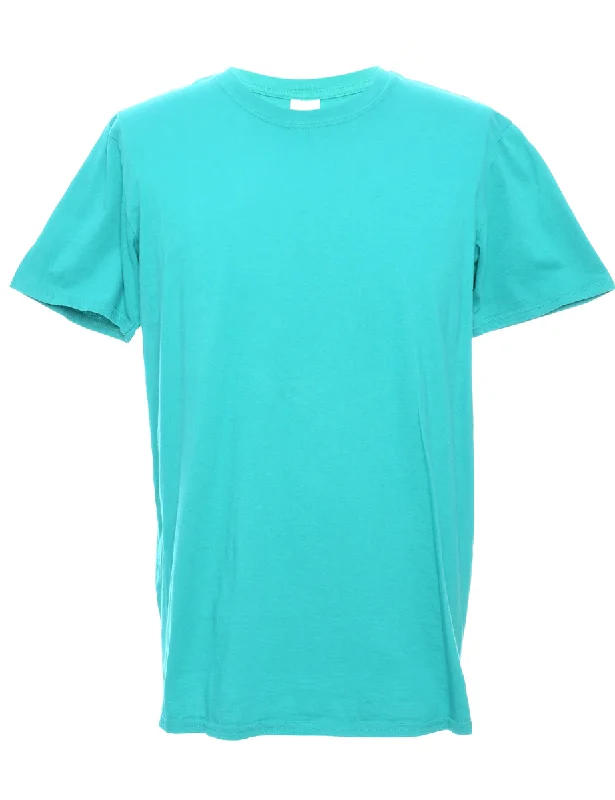 Light Green Plain T-shirt - L Elasticated Padded Insulated