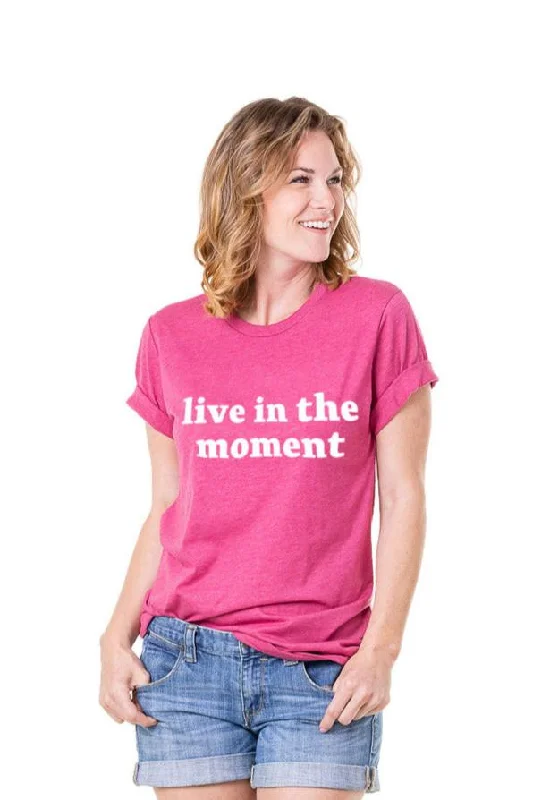 Live In The Moment Graphic Printed Tee