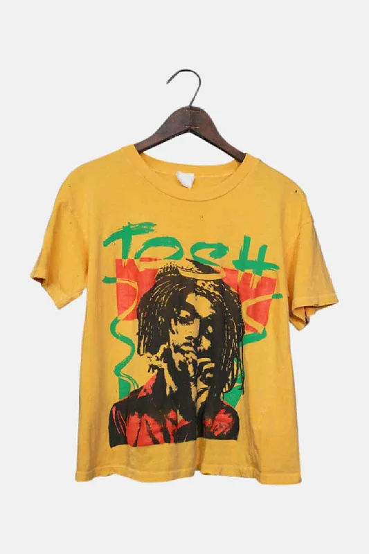 Peter Tosh Mystic Man Crop Tee Goldenrod Print Jacquard Patchwork