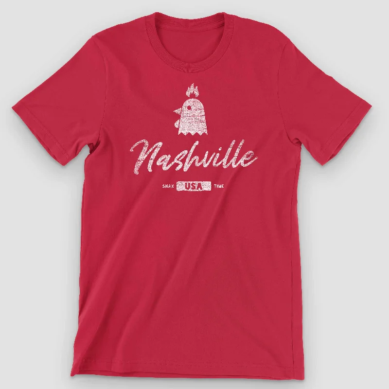 Nashville Hot Chicken Graphic T-Shirt Hooded Caped Shawl Collar