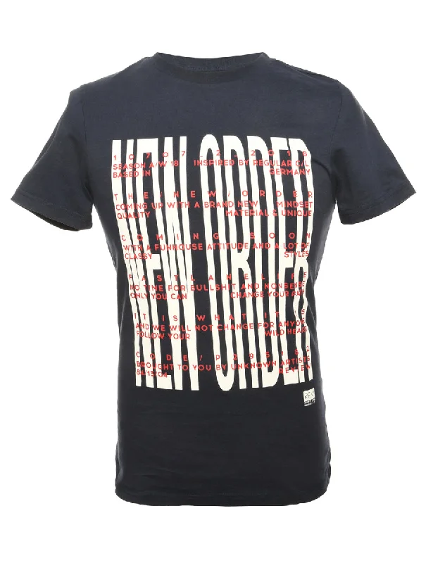 New Order Printed T-shirt - M Spandex Blend Rayon Blend Denim Blend