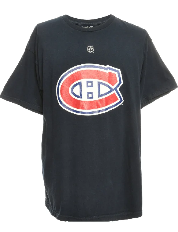 NHL Navy Reebok Sports T-shirt - M