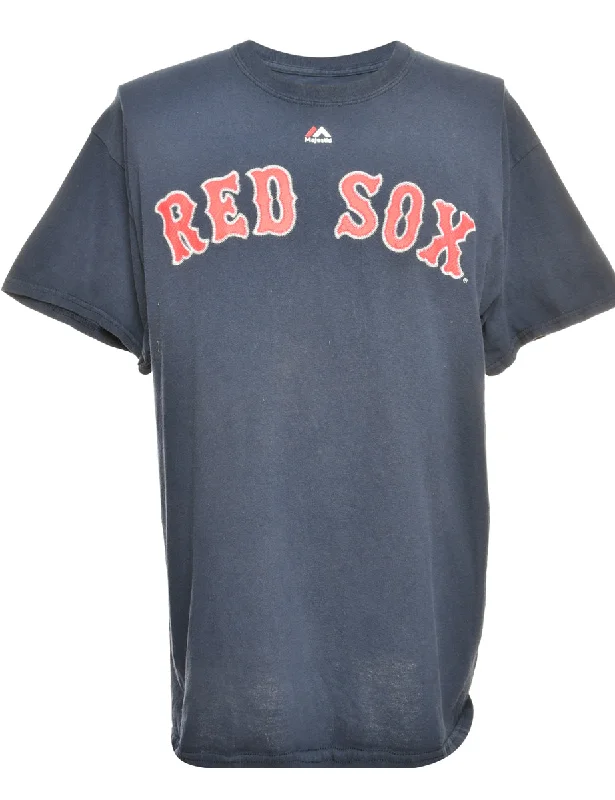 Red Sox Navy Majestic Sports T-shirt - L