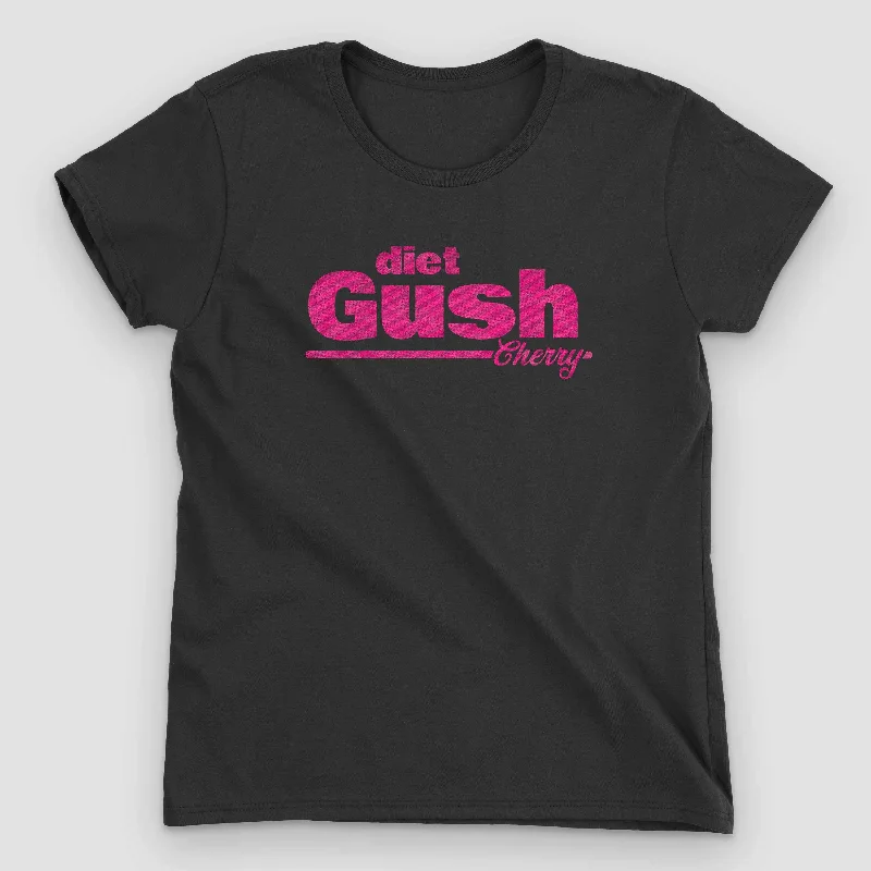 Diet Gush Cherry Soda Women's Graphic T-Shirt Front Pockets Side Pockets Patch Pockets