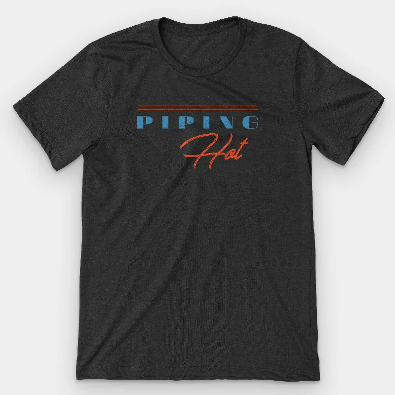 Piping Hot Graphic T-Shirt Spandex Blend Rayon Blend Denim Blend