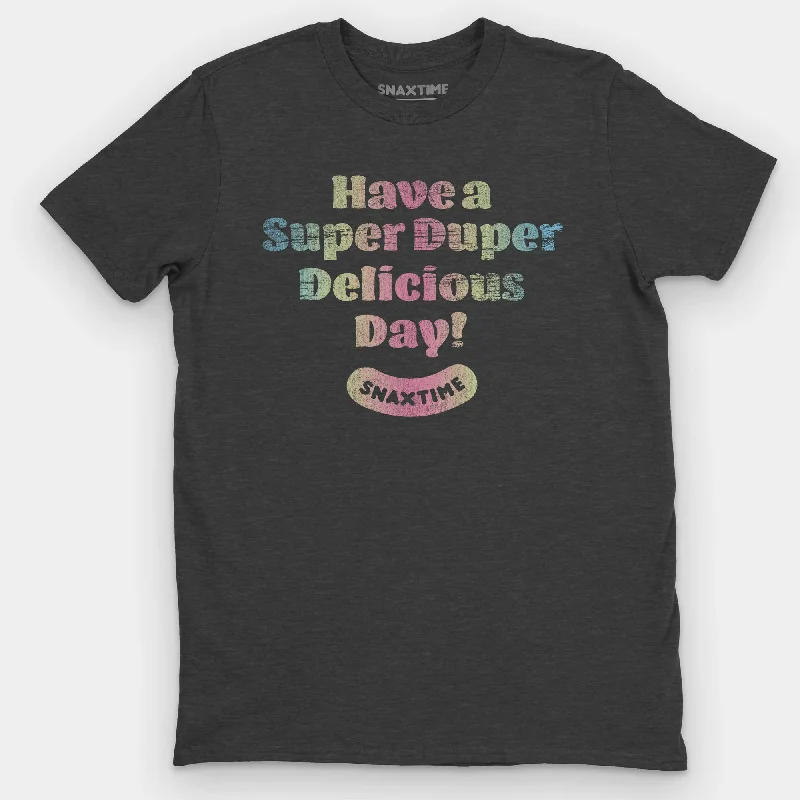 Snaxtime Slogan Rainbow T-Shirt Rayon Fabric Velvet Fabric Corduroy Fabric