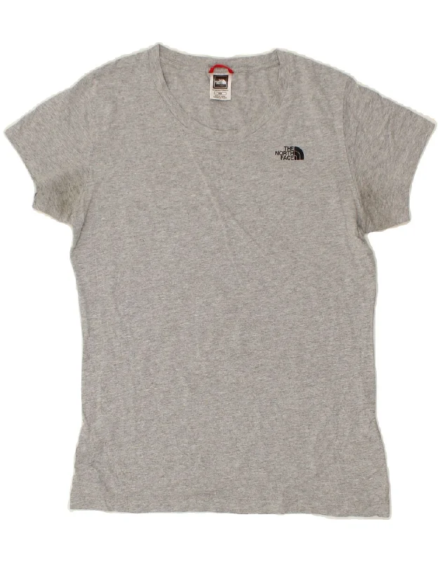 THE NORTH FACE Womens T-Shirt Top UK 14 Medium Grey Cotton