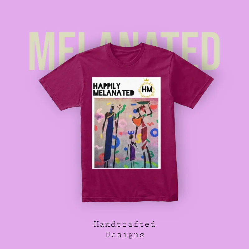 Bold Ethnic T-shirt, Hand-drawn Tribal Family Doodle with Motivational Quote Zippered Front Buttoned Front Snap Front