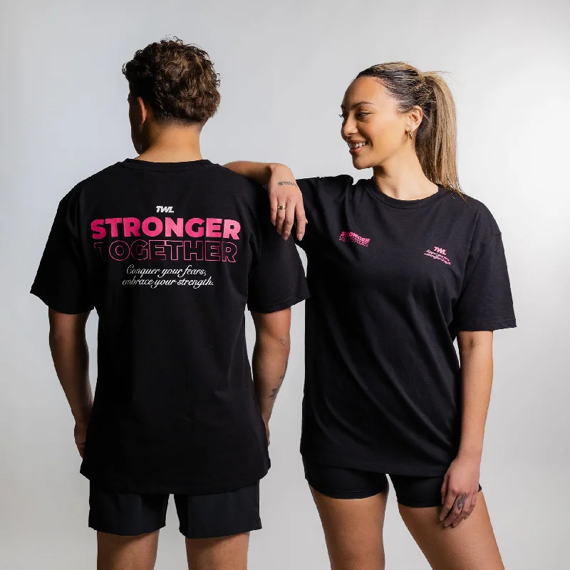 TWL - OVERSIZED T-SHIRT - STRONGER TOGETHER - BLACK