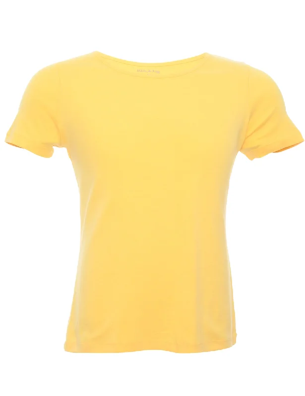 White Stag Plain T-shirt - M Solid Print Embellished