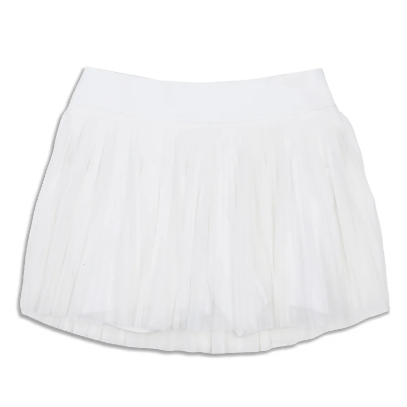 Mesh Pleats Mid-Rise Mini Tennis Skirt - Resale maxi skirt elegant