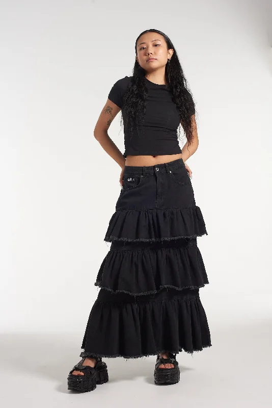 Morticia Maxi Skirt floral skirt print