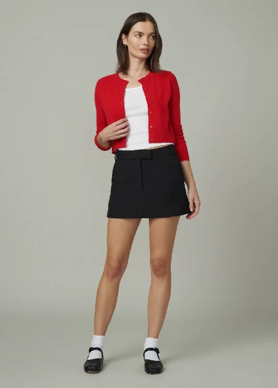 THE CHLOE TAILORED MINI SKIRT elastic waist skirt