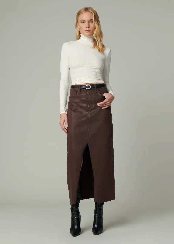 THE EVA COATED MAXI SKIRT tiered skirt playful