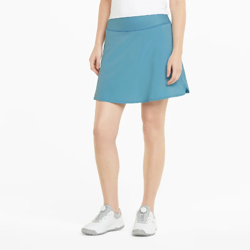 Women's PWRSHAPE Solid Golf Skirt | Dusty Aqua denim skirt casual