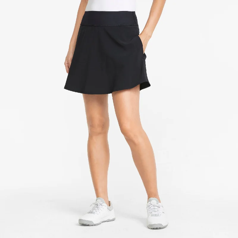 Women's PWRSHAPE Solid Golf Skirt | Puma Black linen skirt airy