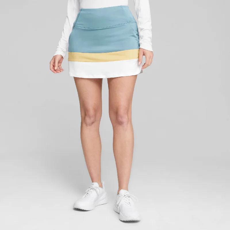 Women's PWRMESH Colorblock Golf Skirt zip skirt side