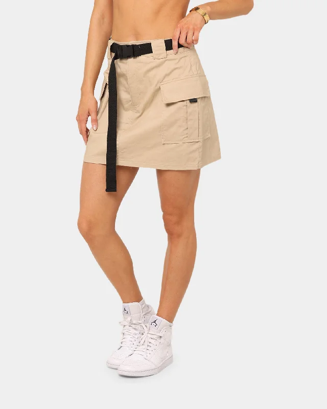 XXIII Women's Lara Cargo Skirt Tan linen skirt natural