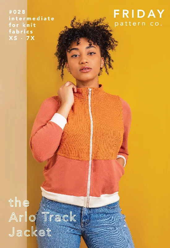 Arlo Track Jacket Sewing Pattern | Friday Pattern Company Satin Jacket Silk Jacket Chiffon Jacket Arlo Track Jacket Sewing Pattern | Friday Pattern Company Satin Jacket Silk Jacket Chiffon Jacket