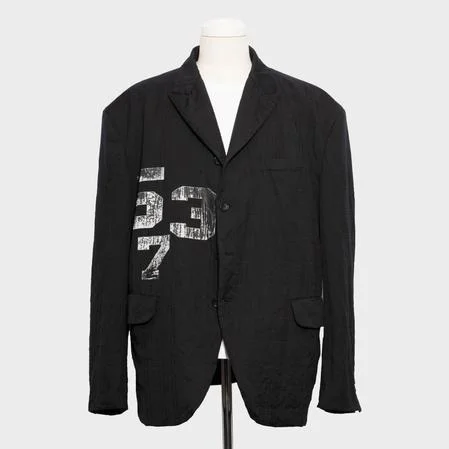 BLACK Comme des Garçons Tailored Plaid Jacket (Black) Zippered Jacket Buttoned Jacket Snapped Jacket BLACK Comme des Garçons Tailored Plaid Jacket (Black) Zippered Jacket Buttoned Jacket Snapped Jacket