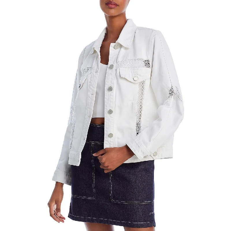 [BLANKNYC] Womens Open Stitch Denim Denim Jacket Satin Jacket Silk Jacket Chiffon Jacket