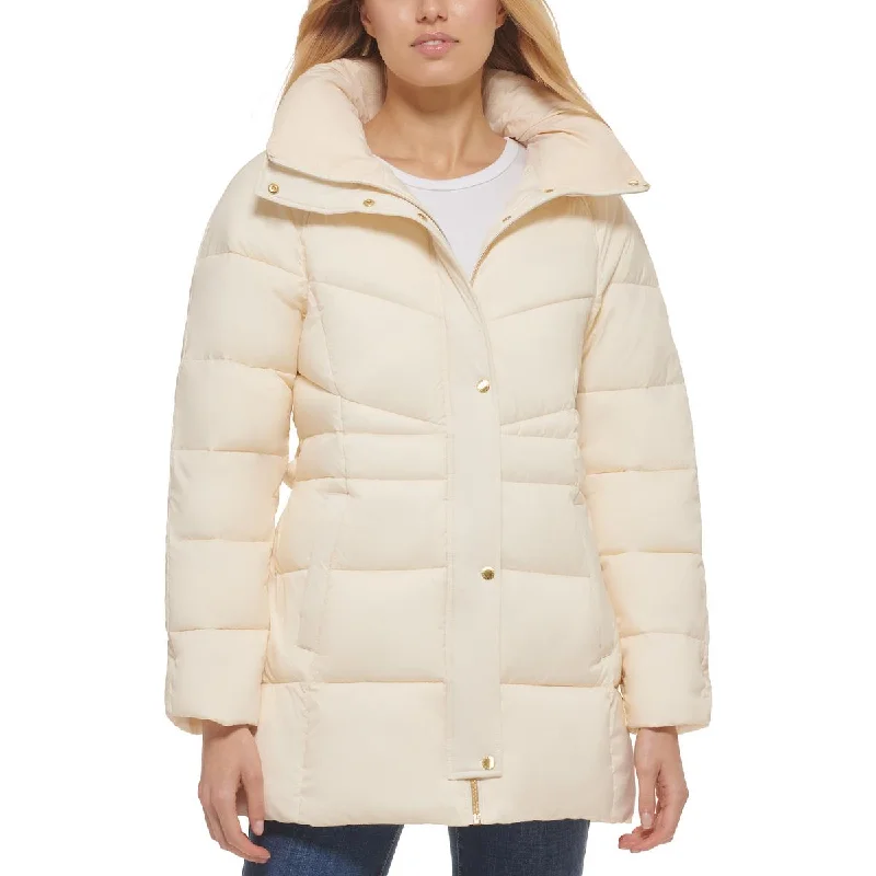 Cole Haan Womens Insulated Belted Puffer Jacket Satin Fabric Silk Fabric Chiffon Fabric Cole Haan Womens Insulated Belted Puffer Jacket Satin Fabric Silk Fabric Chiffon Fabric
