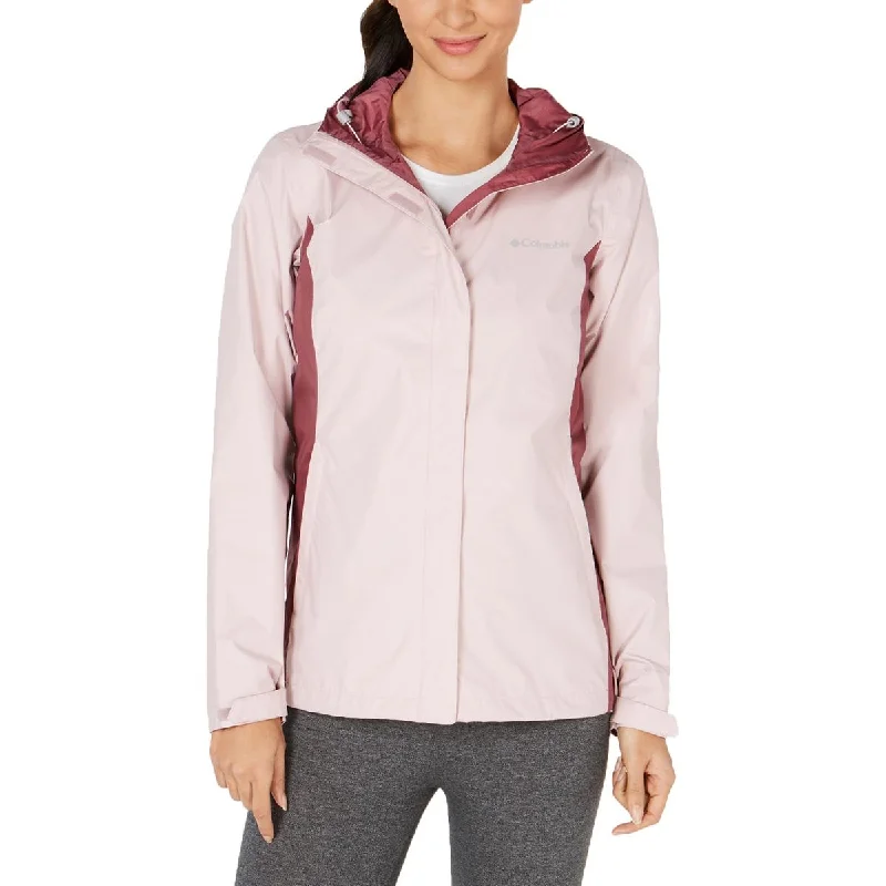 Columbia Womens Arcadia II Waterproof Hooded Jacket Front Pockets Side Pockets Patch Pockets Columbia Womens Arcadia II Waterproof Hooded Jacket Front Pockets Side Pockets Patch Pockets