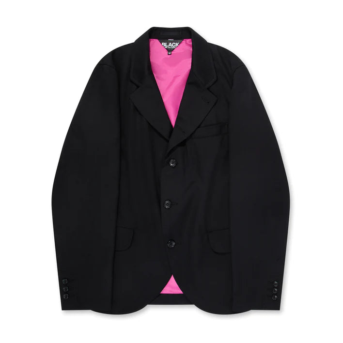 BLACK Comme des Garçons Wool Gabardine Jacket (Black) Wool Jacket Cashmere Jacket Tweed Jacket BLACK Comme des Garçons Wool Gabardine Jacket (Black) Wool Jacket Cashmere Jacket Tweed Jacket