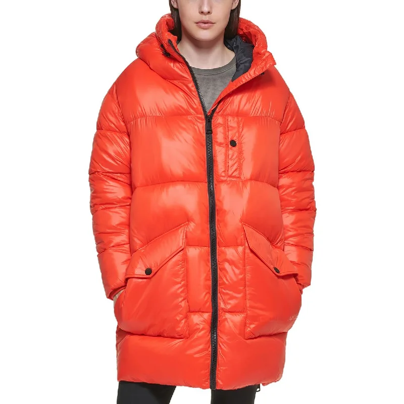 DKNY Womens Quilted Hooded Puffer Jacket Striped Jacket Polka Dot Jacket Floral Jacket DKNY Womens Quilted Hooded Puffer Jacket Striped Jacket Polka Dot Jacket Floral Jacket