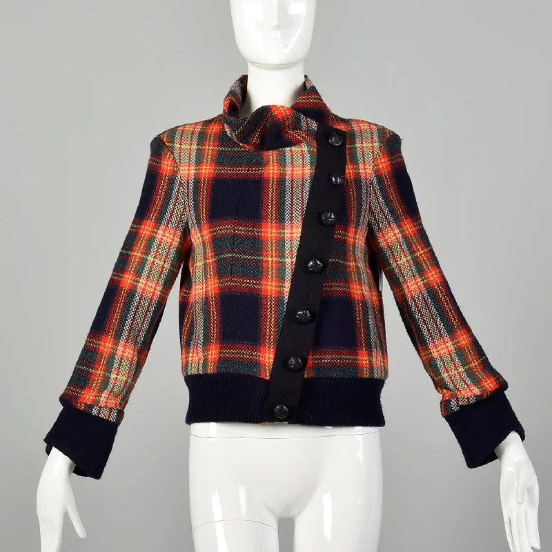 Fall 2008 LAMB Gwen Stefani Asymmetric Multi-Color Plaid Jacket