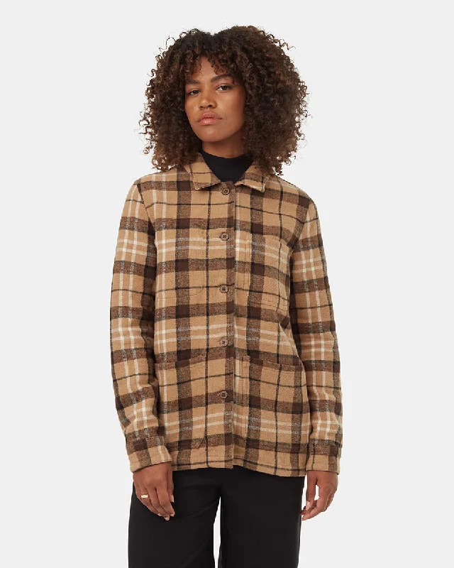 Flannel Utility Jacket Toggled Jacket Drawstring Jacket Belted Jacket