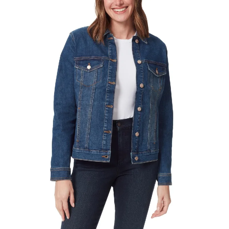 Gloria Vanderbilt Womens Trucker Jean Denim Jacket Notch Collar Jacket Peter Pan Collar Jacket Cowl Neck Jacket Gloria Vanderbilt Womens Trucker Jean Denim Jacket Notch Collar Jacket Peter Pan Collar Jacket Cowl Neck Jacket