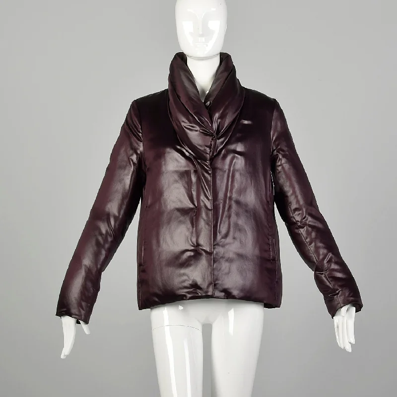 Jill Sander Minimalist Shawl Collar Puffer Jacket