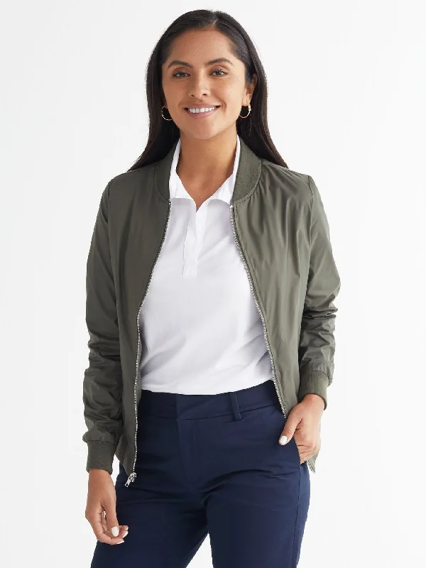 Ladies' Bomber Jacket - Olive