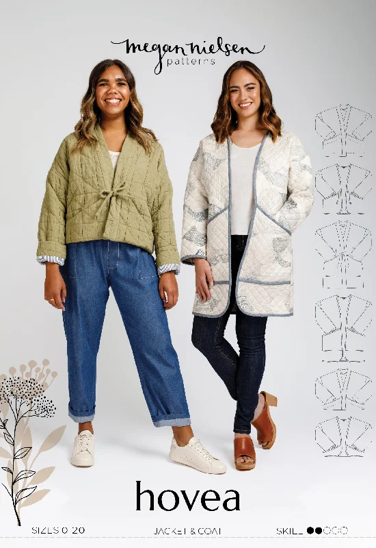 Hovea Quilted Jacket - Sewing Pattern | Megan Nielsen Front Pockets Side Pockets Patch Pockets Hovea Quilted Jacket - Sewing Pattern | Megan Nielsen Front Pockets Side Pockets Patch Pockets