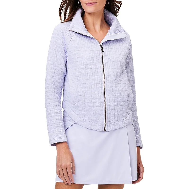 Nic + Zoe Womens Quilted Long Sleeve Fleece Jacket Welt Pockets Slit Pockets Flap Pockets Nic + Zoe Womens Quilted Long Sleeve Fleece Jacket Welt Pockets Slit Pockets Flap Pockets