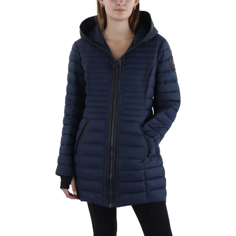 Pajar Womens Lyvien Quilted Hooded Puffer Jacket Bomber Jacket Anorak Windbreaker