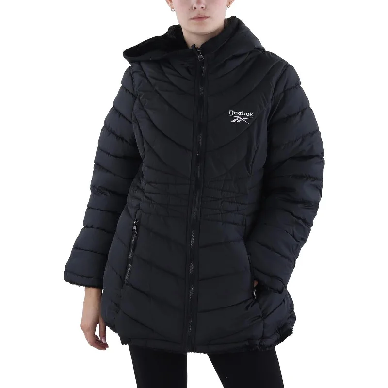 Reebok Womens Insulated Faux Fur Lined Puffer Jacket