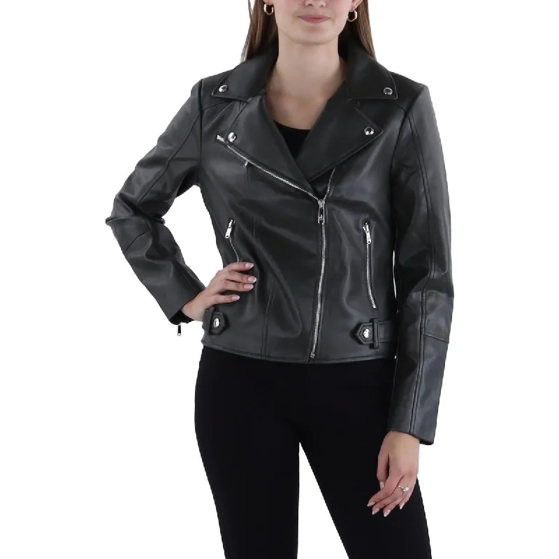 Sam Edelman Womens Faux Leather Short Motorcycle Jacket Ribbed Jacket Pleated Jacket Ruffled Jacket Sam Edelman Womens Faux Leather Short Motorcycle Jacket Ribbed Jacket Pleated Jacket Ruffled Jacket