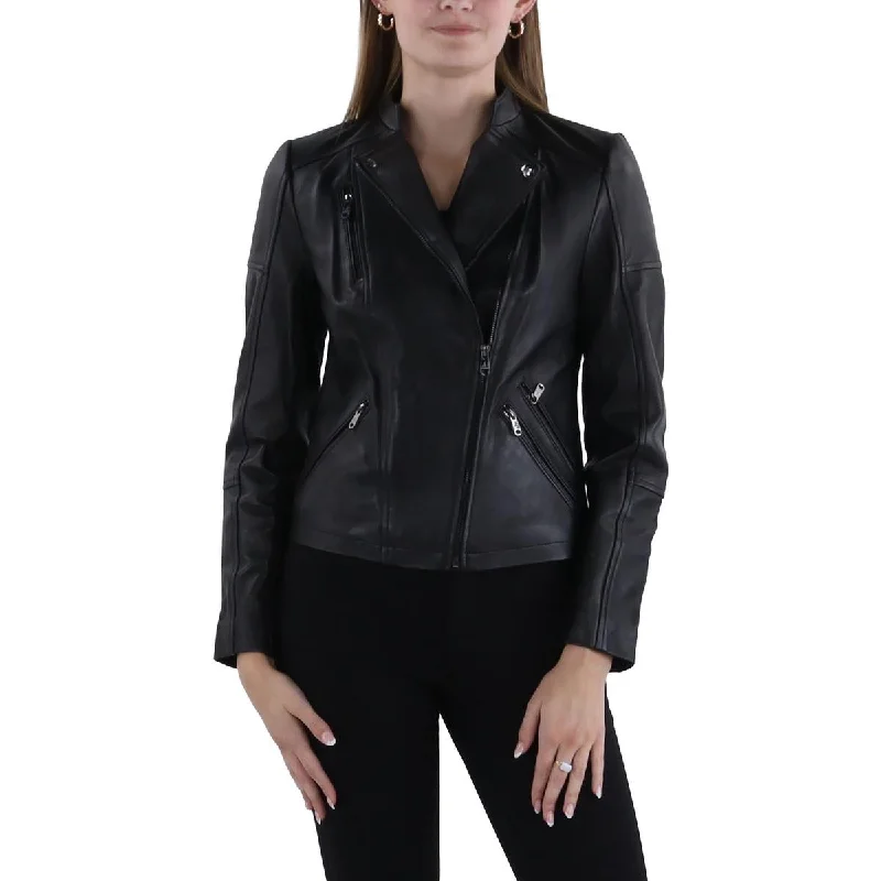 Sam Edelman Womens Genuine Lambskin Leather Short Leather Jacket Denim Fabric Leather Fabric Suede Fabric Sam Edelman Womens Genuine Lambskin Leather Short Leather Jacket Denim Fabric Leather Fabric Suede Fabric
